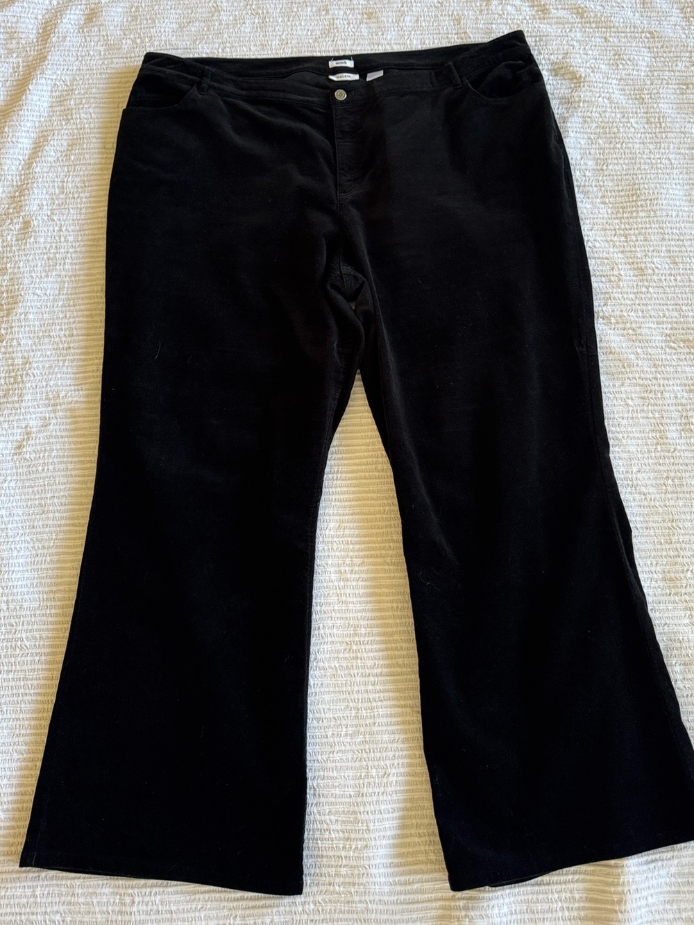 LIZ & CO Women’s Stretch Black Cords Pants sz 24W